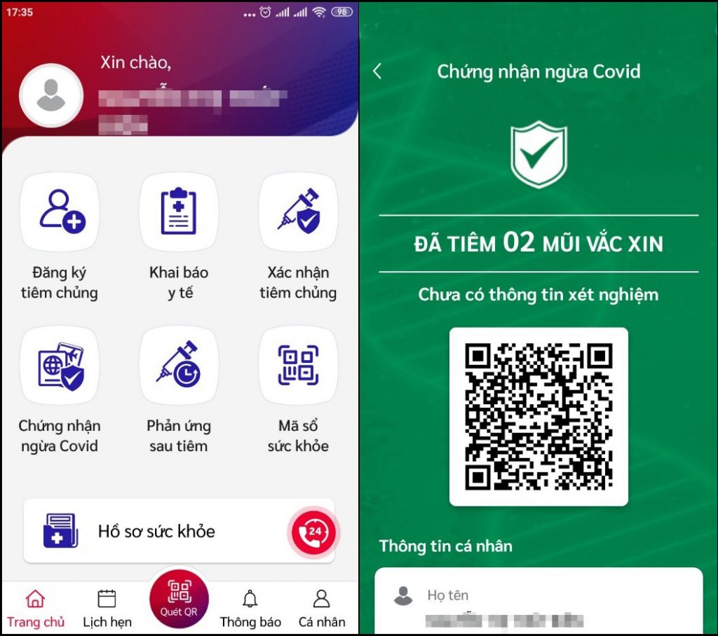 App Chứng Nhận Tiêm Chủng