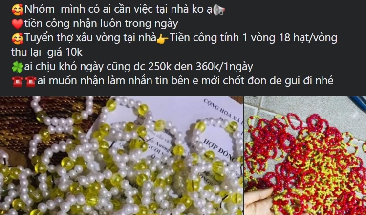 Các Công Việc Làm Tại Nhà