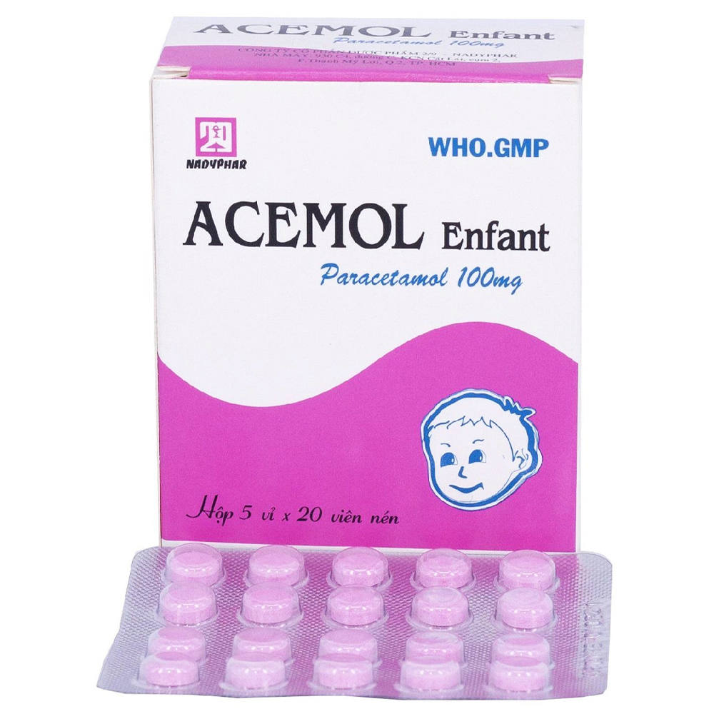 Thuốc Hạ Sốt Viên Màu Hồng Cho Trẻ