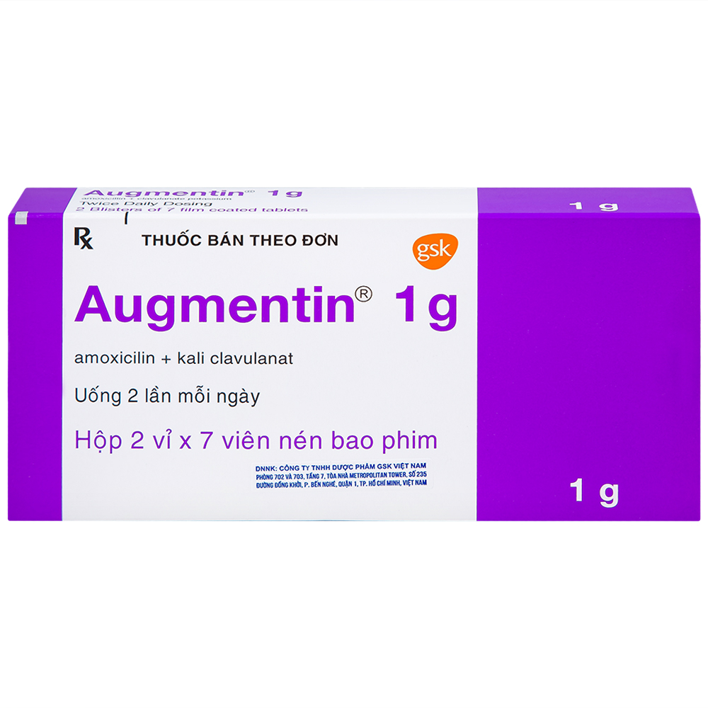 Thuốc Kháng Sinh Augmentin 1g