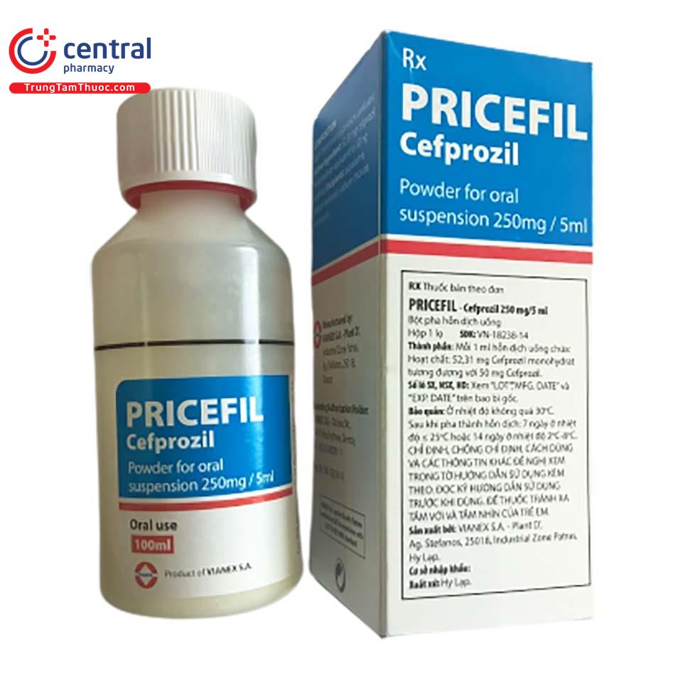 Thuốc Pricefil 250mg 5ml 100ml