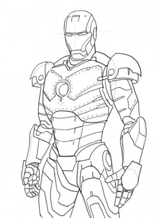 Tranh Tô Màu Iron Man