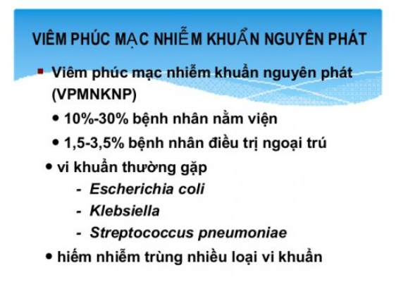Viêm Phúc Mạc Nhiễm Khuẩn Nguyên Phát