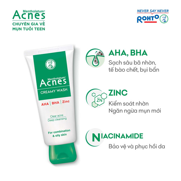 Thành Phần Sữa Rửa Mặt Acnes