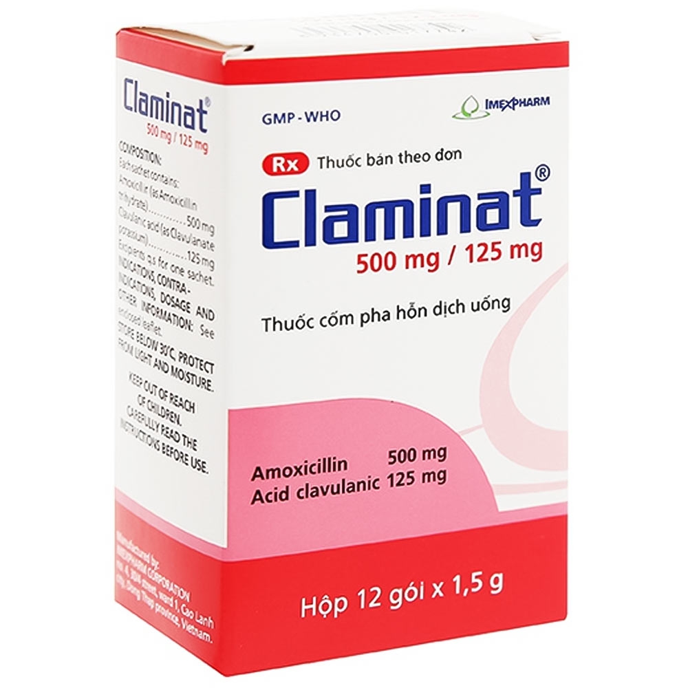 Thuốc Claminat 500mg 125mg